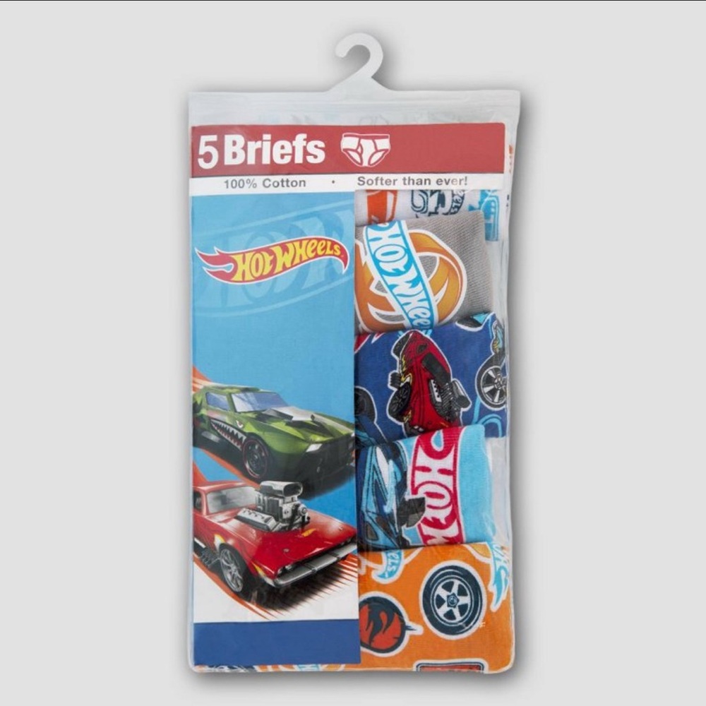 NWT Hot Wheels Boys' Briefs 5 Pack